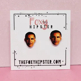 Barack Obama Stud Earrings