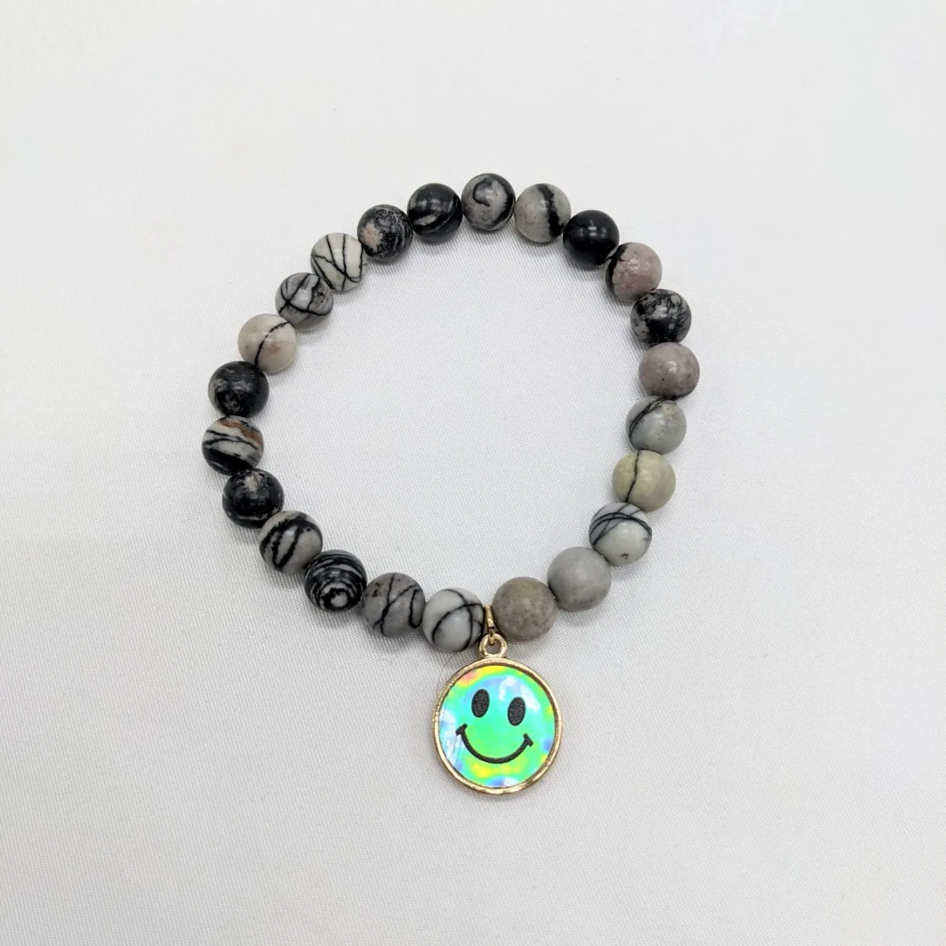 Beaded bracelet with a smile