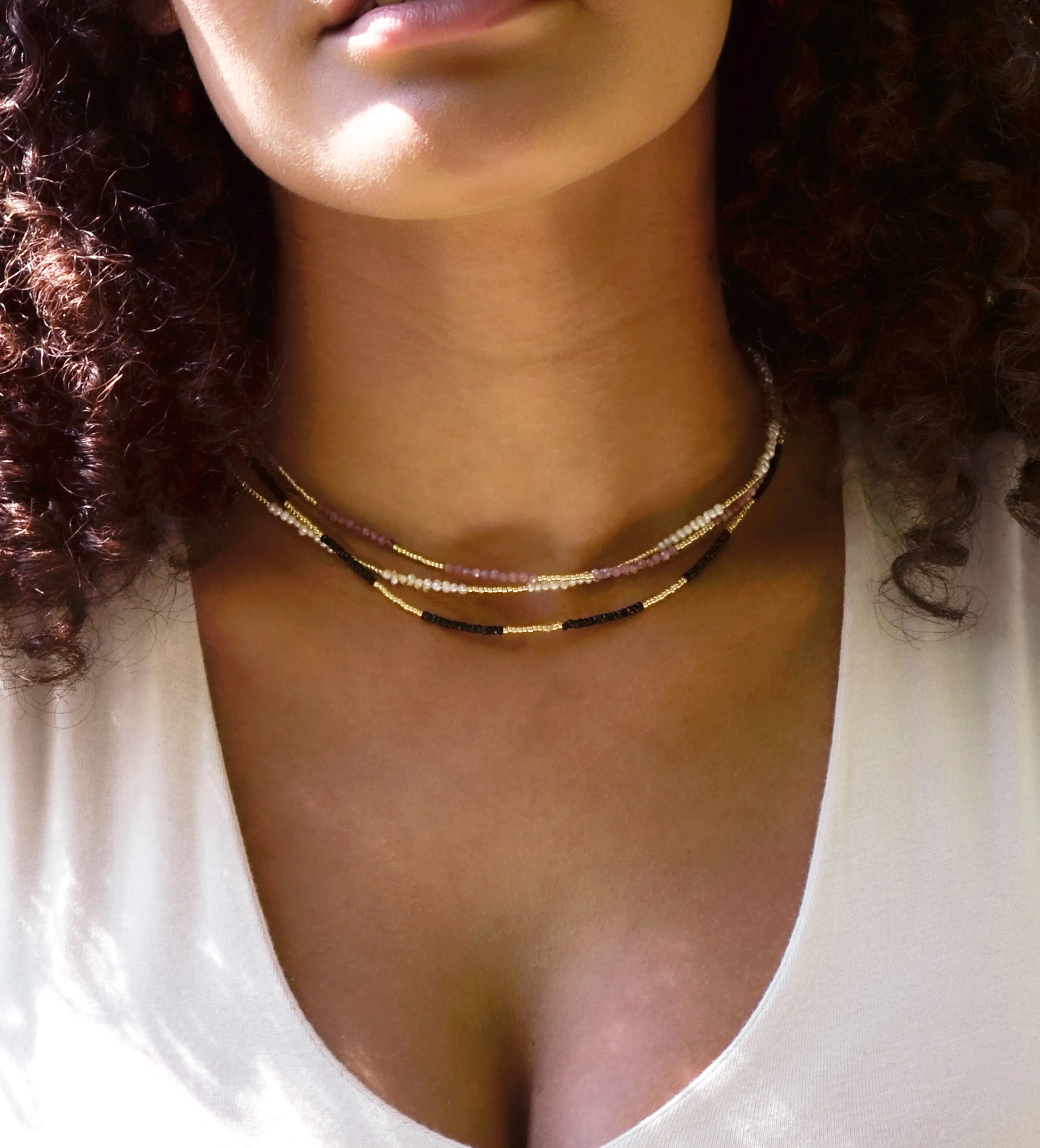 Beaded Gemstone Necklace
