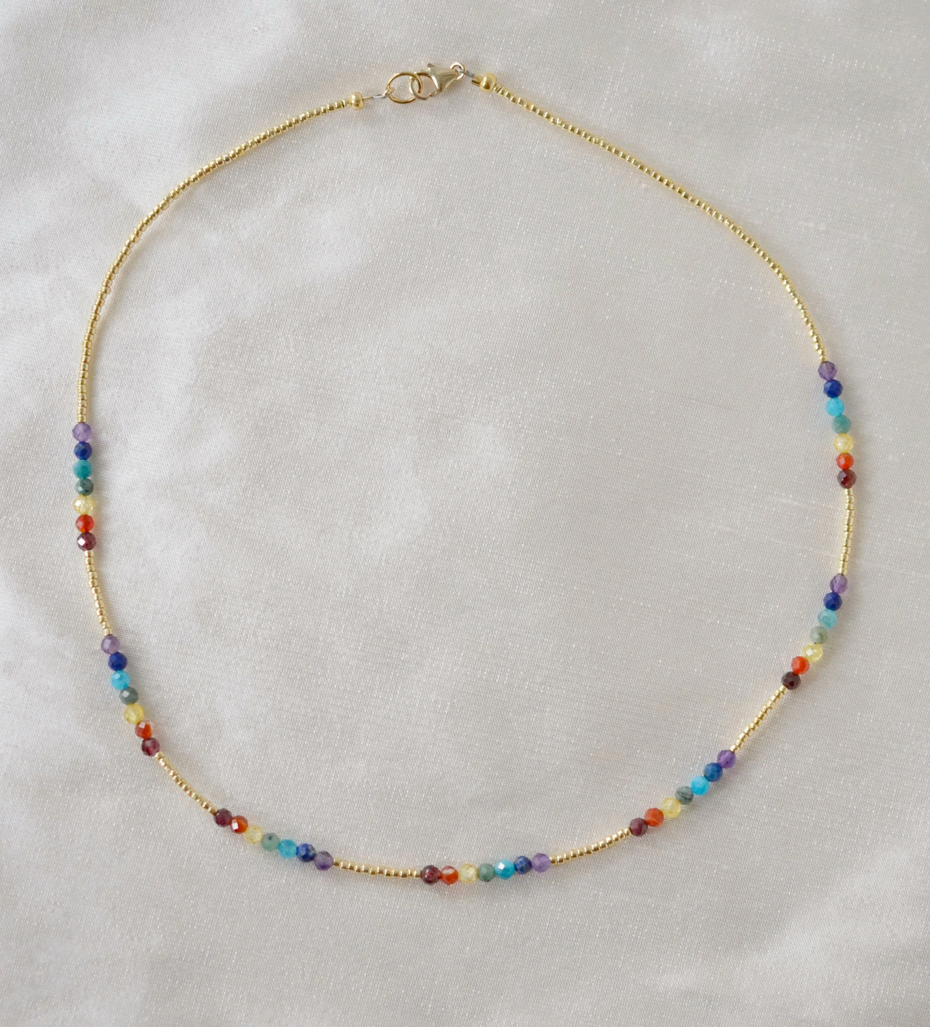 Beaded Rainbow Chakra Necklace