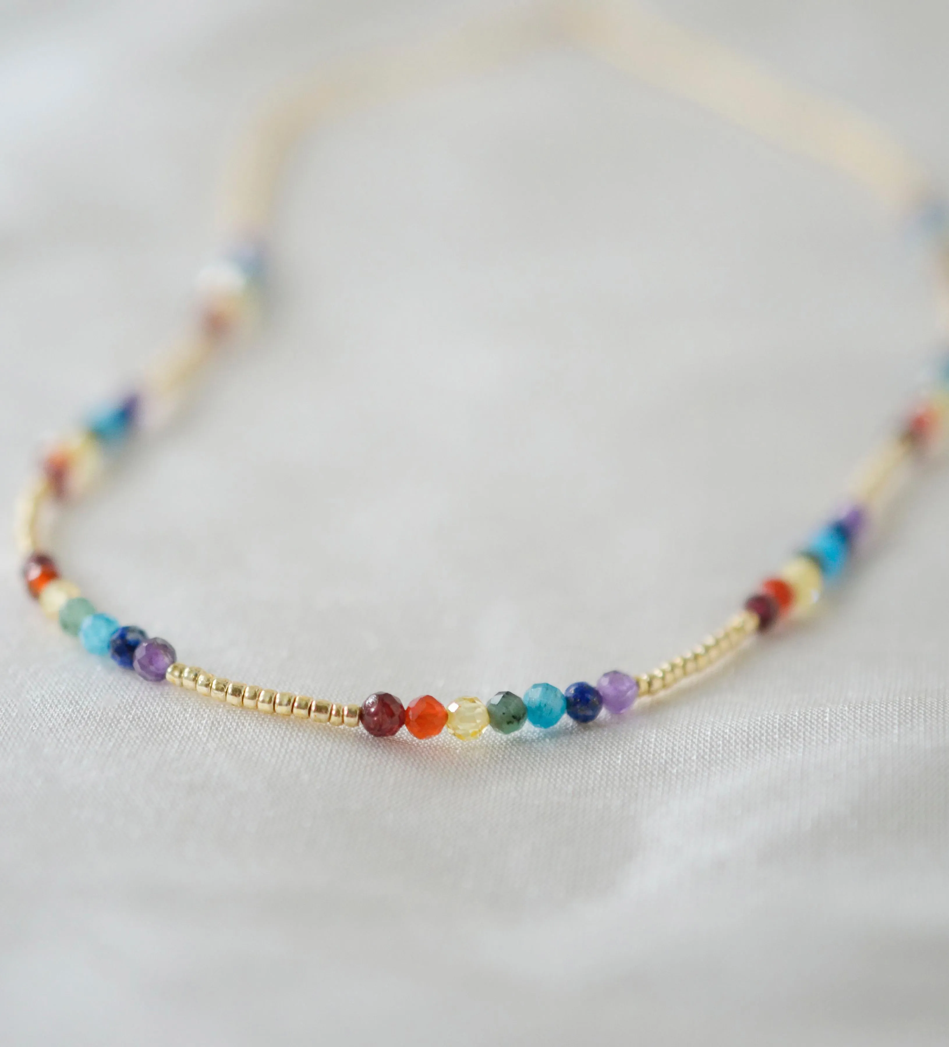 Beaded Rainbow Chakra Necklace