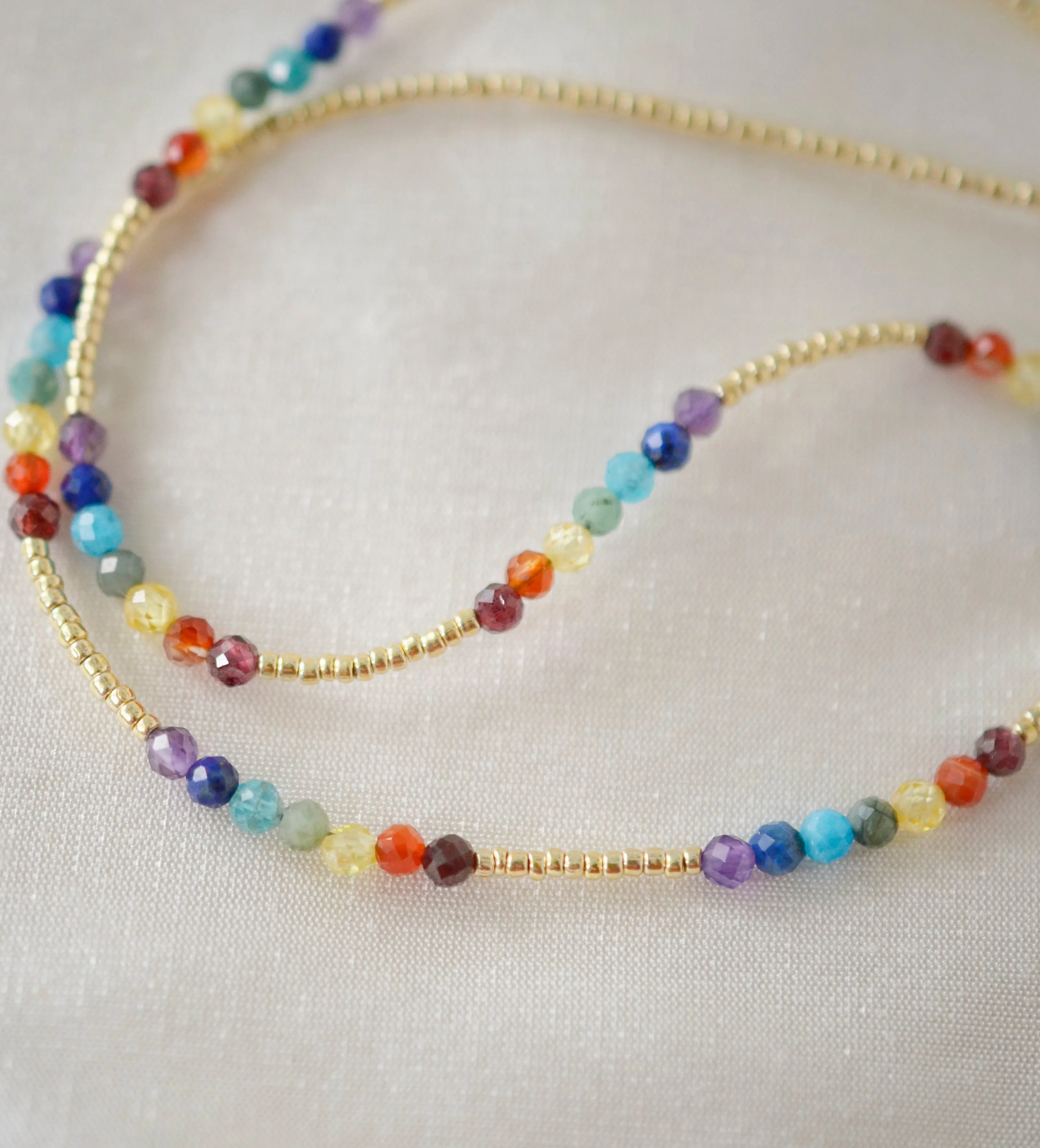 Beaded Rainbow Chakra Necklace