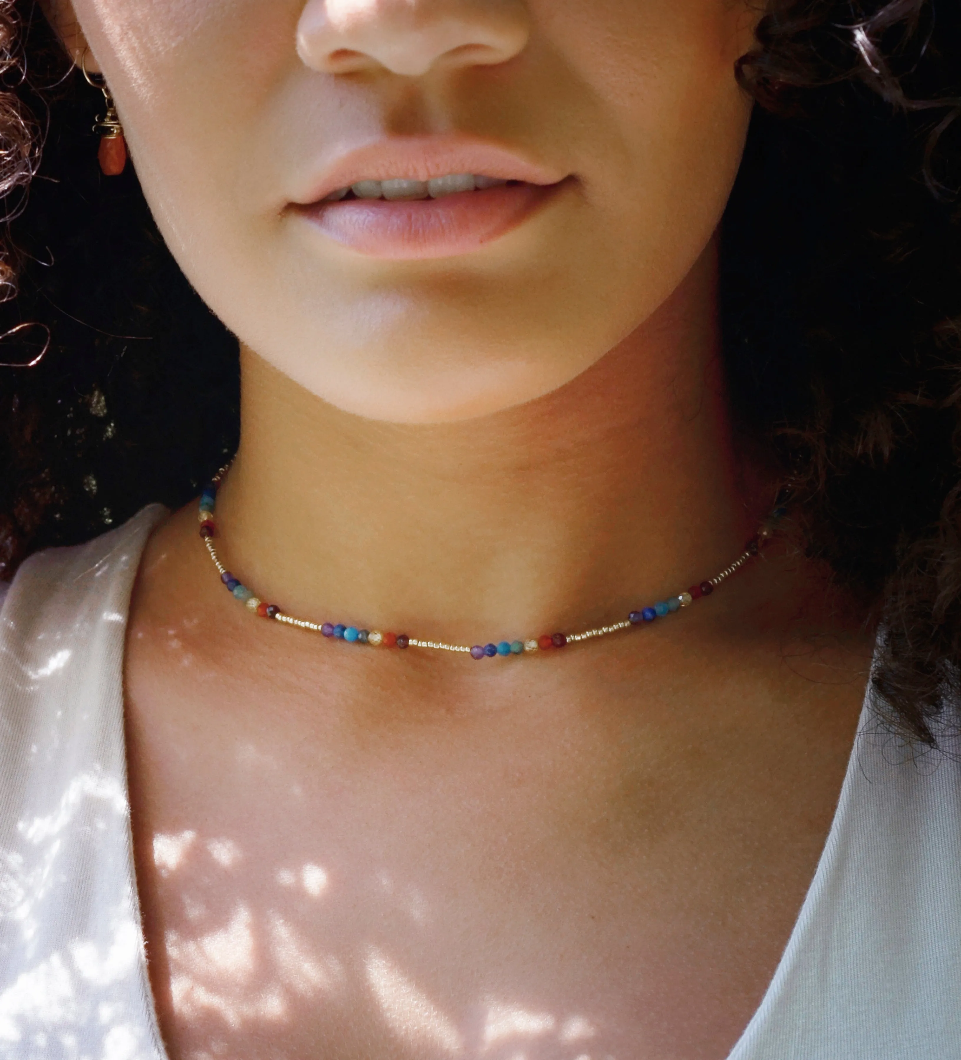 Beaded Rainbow Chakra Necklace