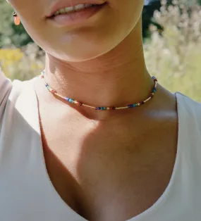 Beaded Rainbow Chakra Necklace