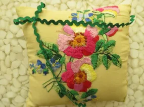 Beautifully detailed Embroidered Ring Bearer Pillow