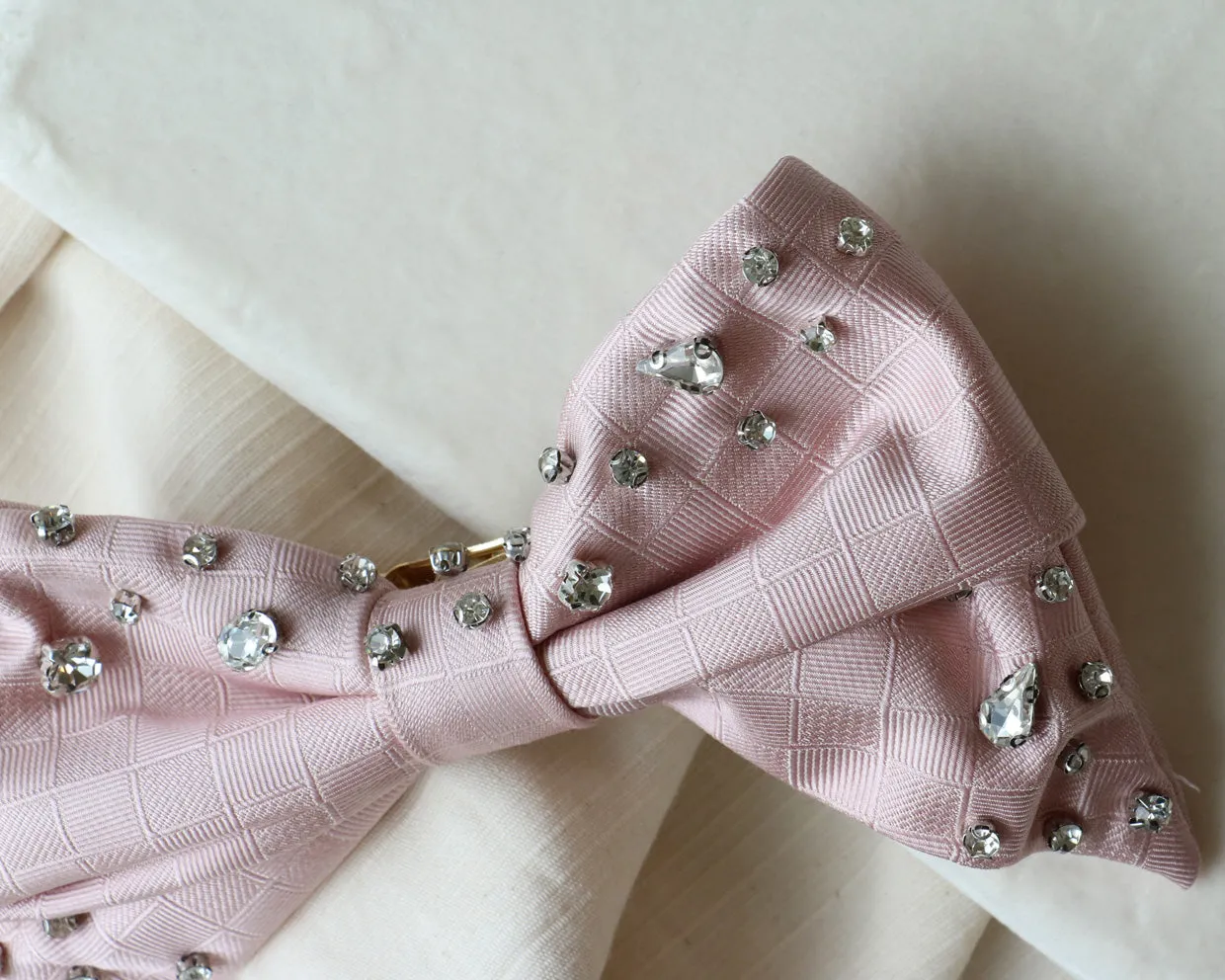 Big Ribbon Barrette Pink
