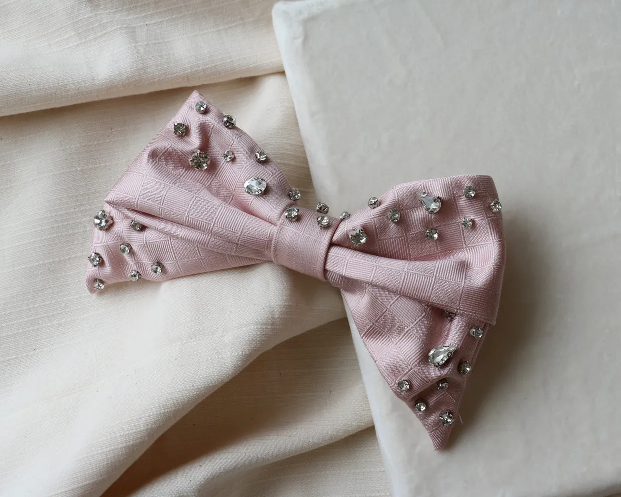 Big Ribbon Barrette Pink