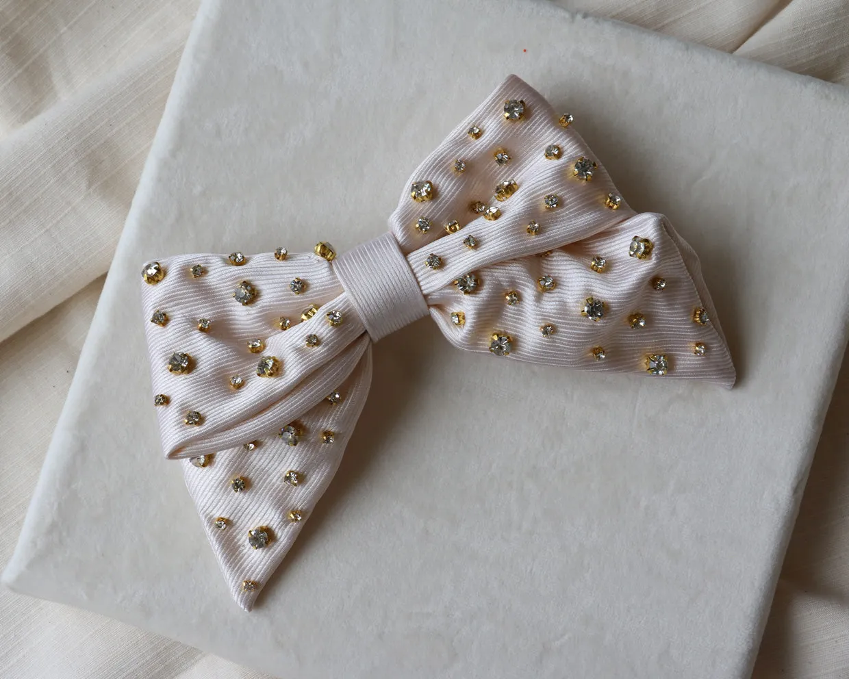 Big Ribbon Barrette Pink