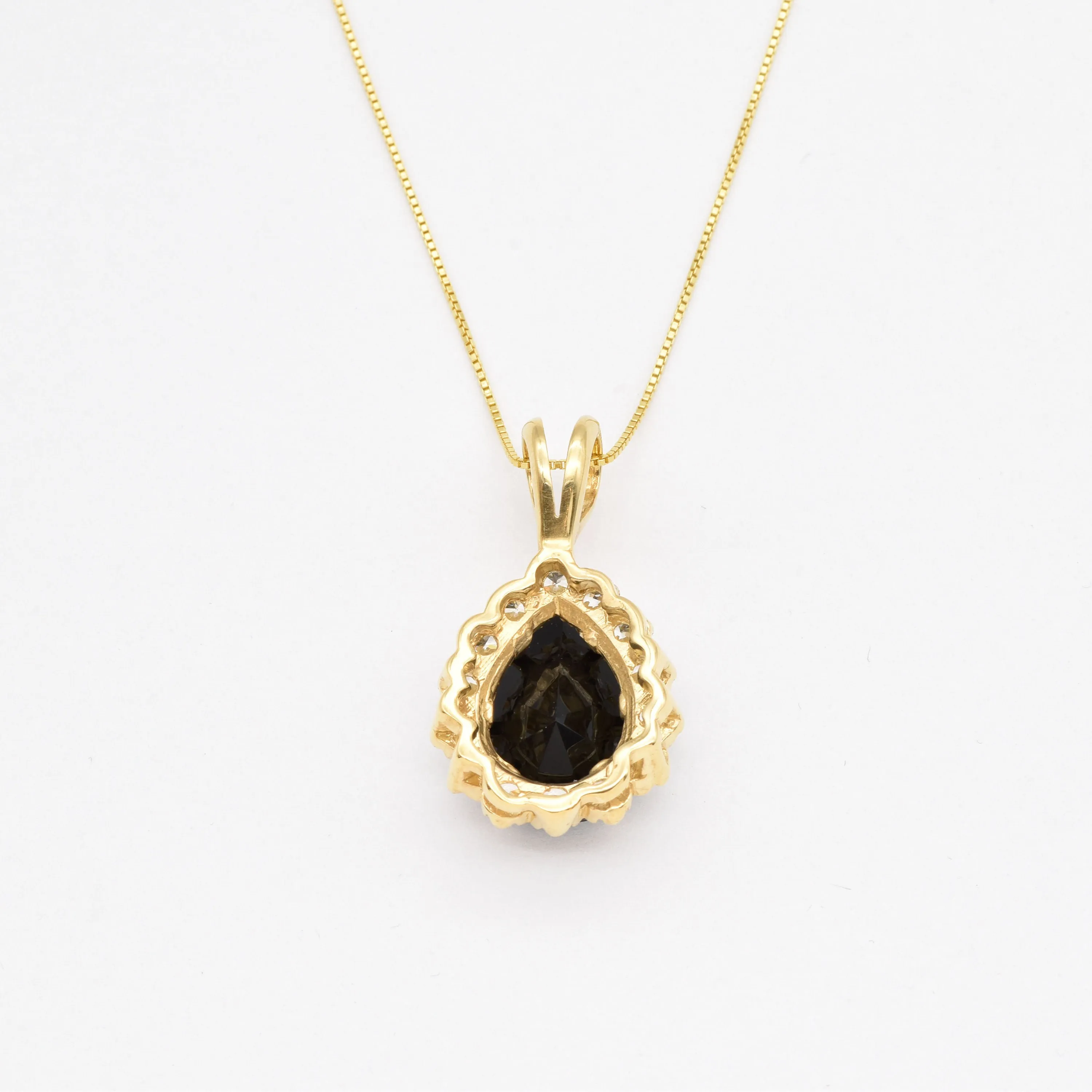 Black Onyx Pendant - Natural Onyx Necklace - Black Gemstone Pendant