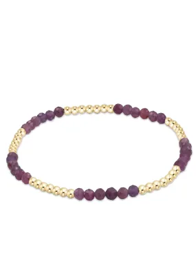 Blissful Pattern 2.5mm Bead Bracelet - Ruby