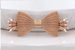 BLUSH BOW BARRETTE
