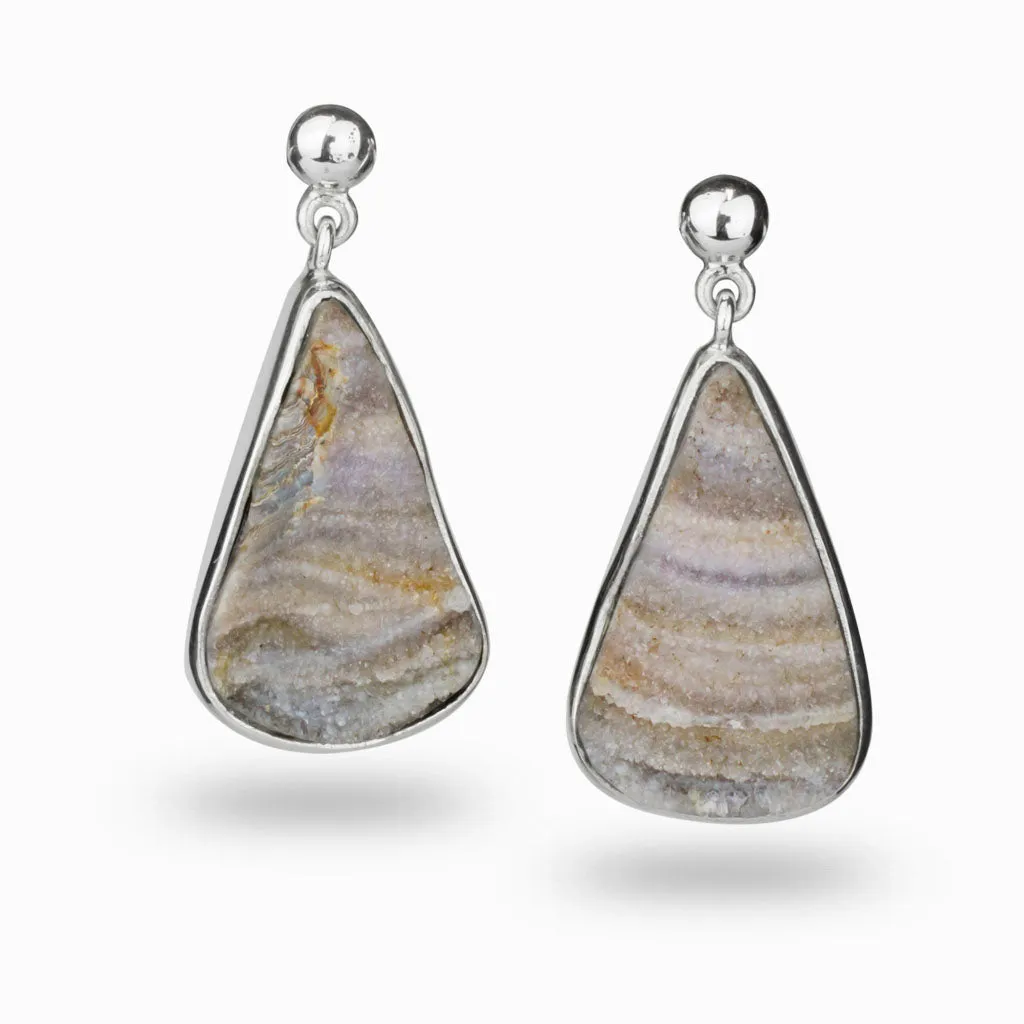 Botryoidal Agate Drop Earrings