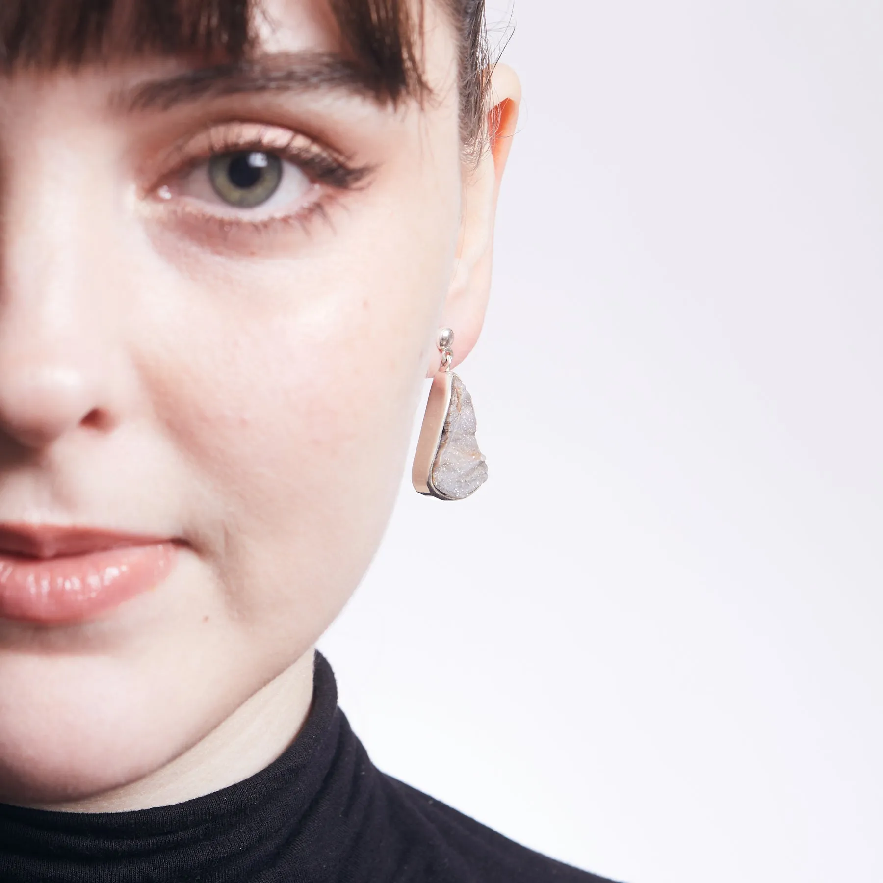 Botryoidal Agate Drop Earrings
