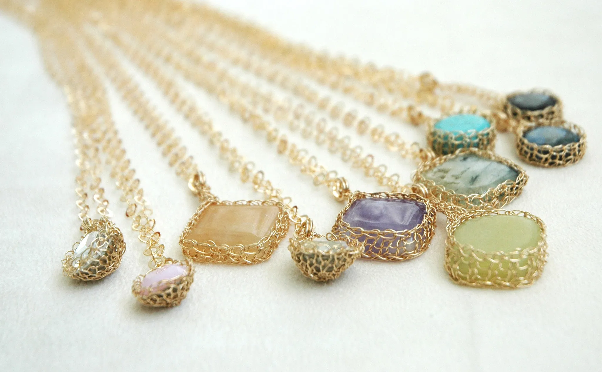 Bridesmaids Special - Set of Stone Embedded Necklaces