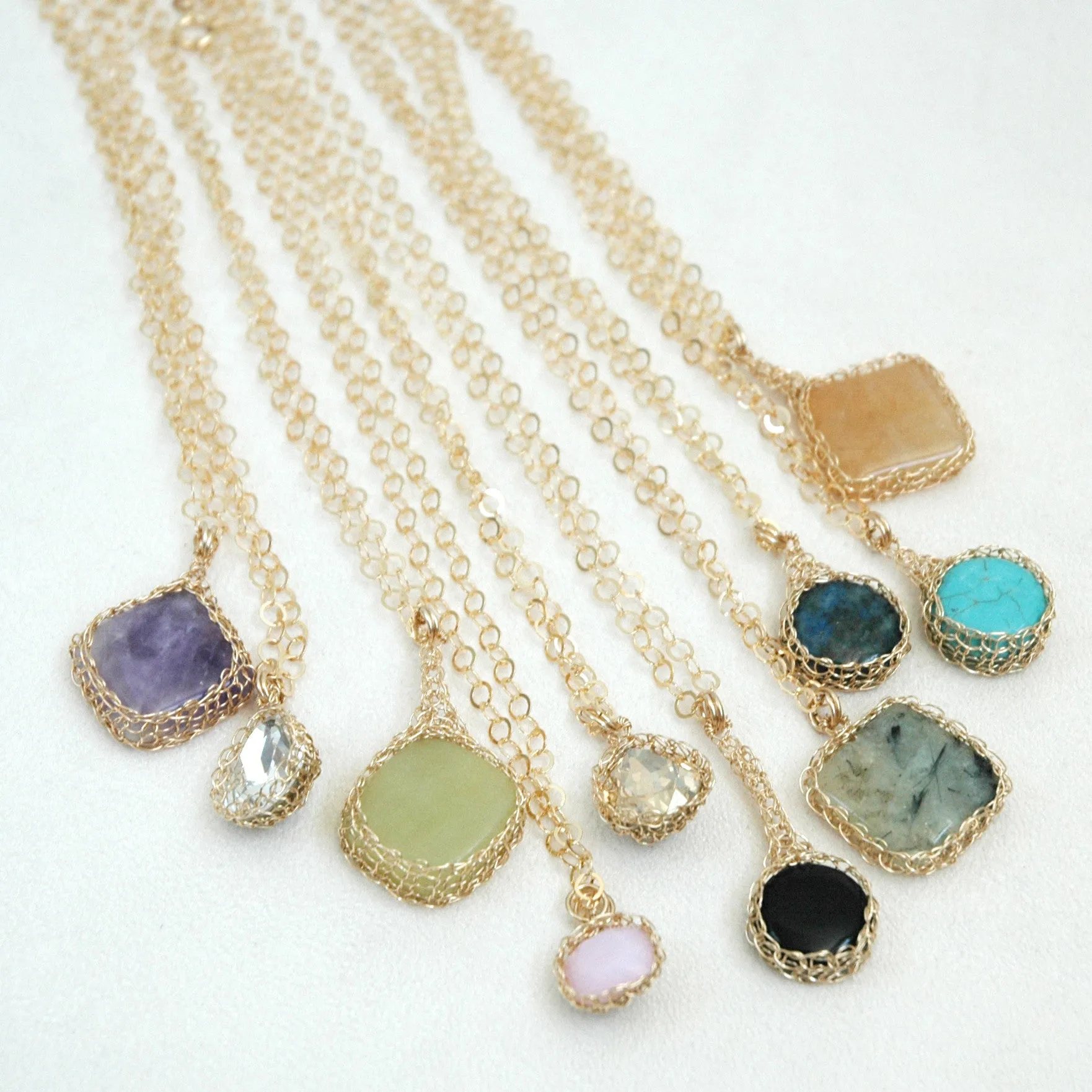 Bridesmaids Special - Set of Stone Embedded Necklaces