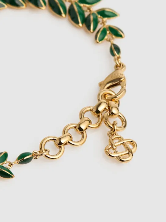 Casablanca   Laurel leaf chain bracelet 