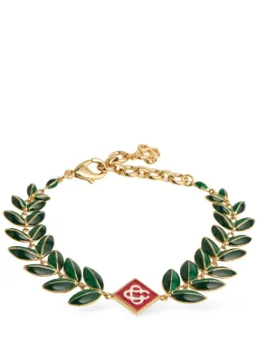 Casablanca   Laurel leaf chain bracelet 