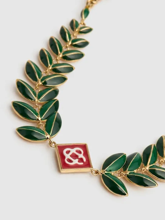 Casablanca   Laurel leaf chain bracelet 