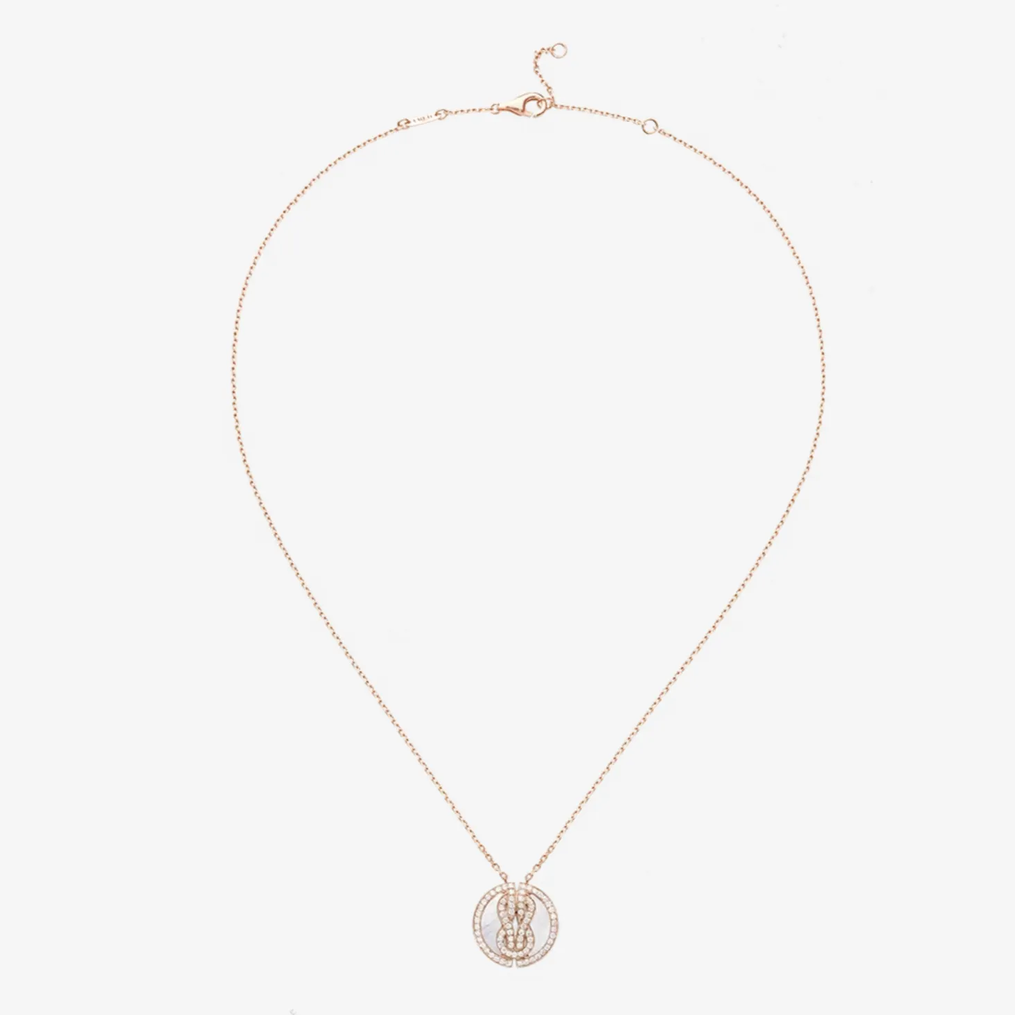 CHANCE INFINIE LUCKY MEDALS PINK GOLD NECKLACE