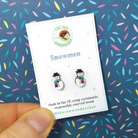 Christmas Snowman Earrings