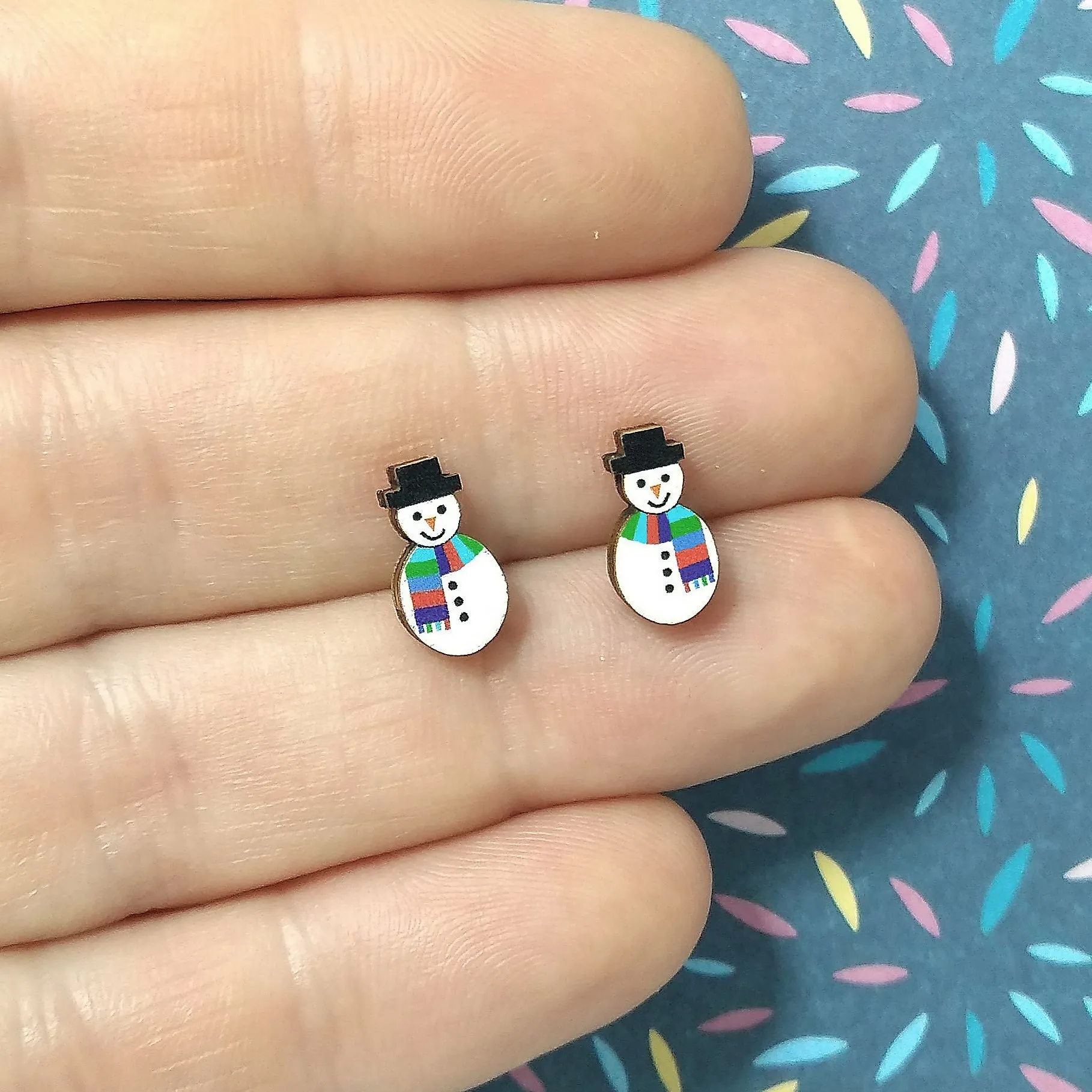 Christmas Snowman Earrings