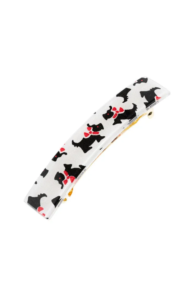 Classic Rectangle Barrette - Scottie Dog