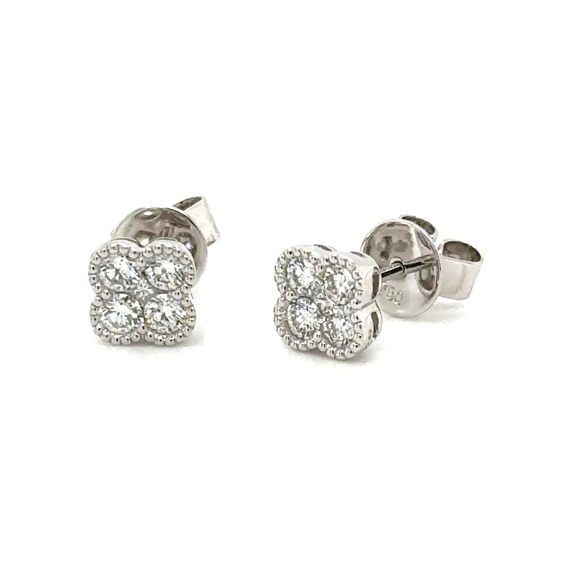 Clover 0.57ct tw Stud Diamond Earrings