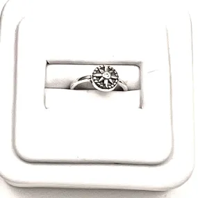 Compass Rose Toe Ring Sterling Silver