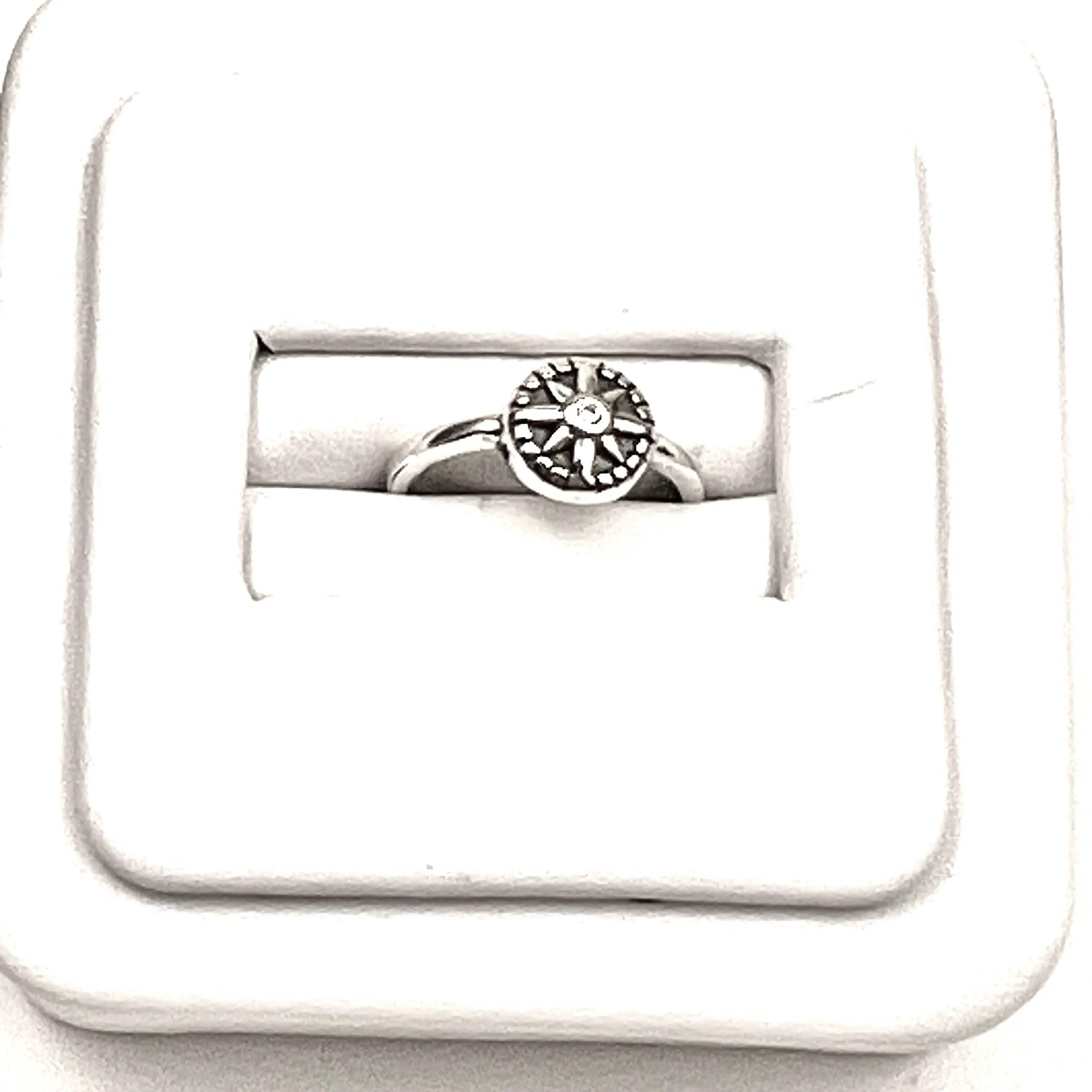 Compass Rose Toe Ring Sterling Silver