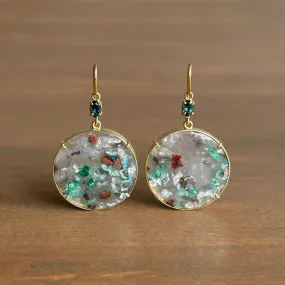 Confetti Chrysocolla & Tourmaline Earrings