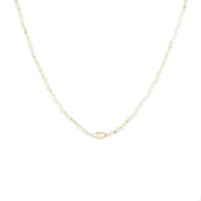 Crystal Beaded Pearl Choker N-10