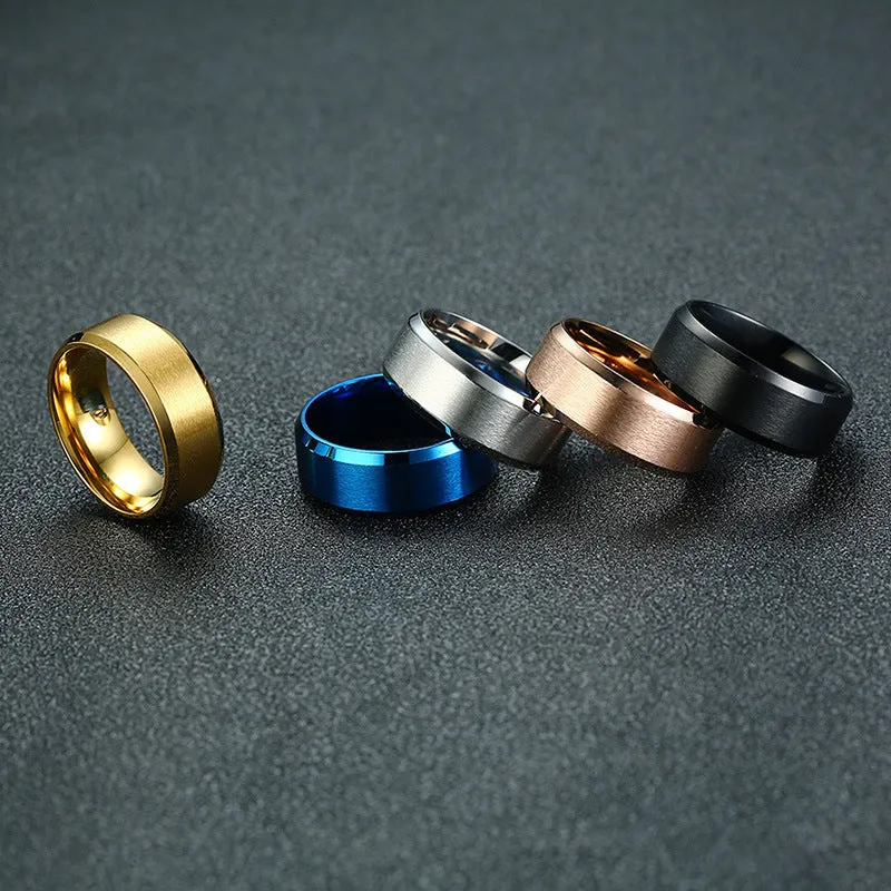 Custom Engraved Mens Titanium Ring