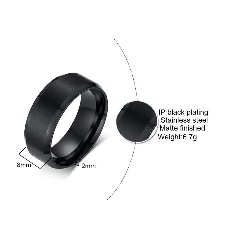 Custom Engraved Mens Titanium Ring