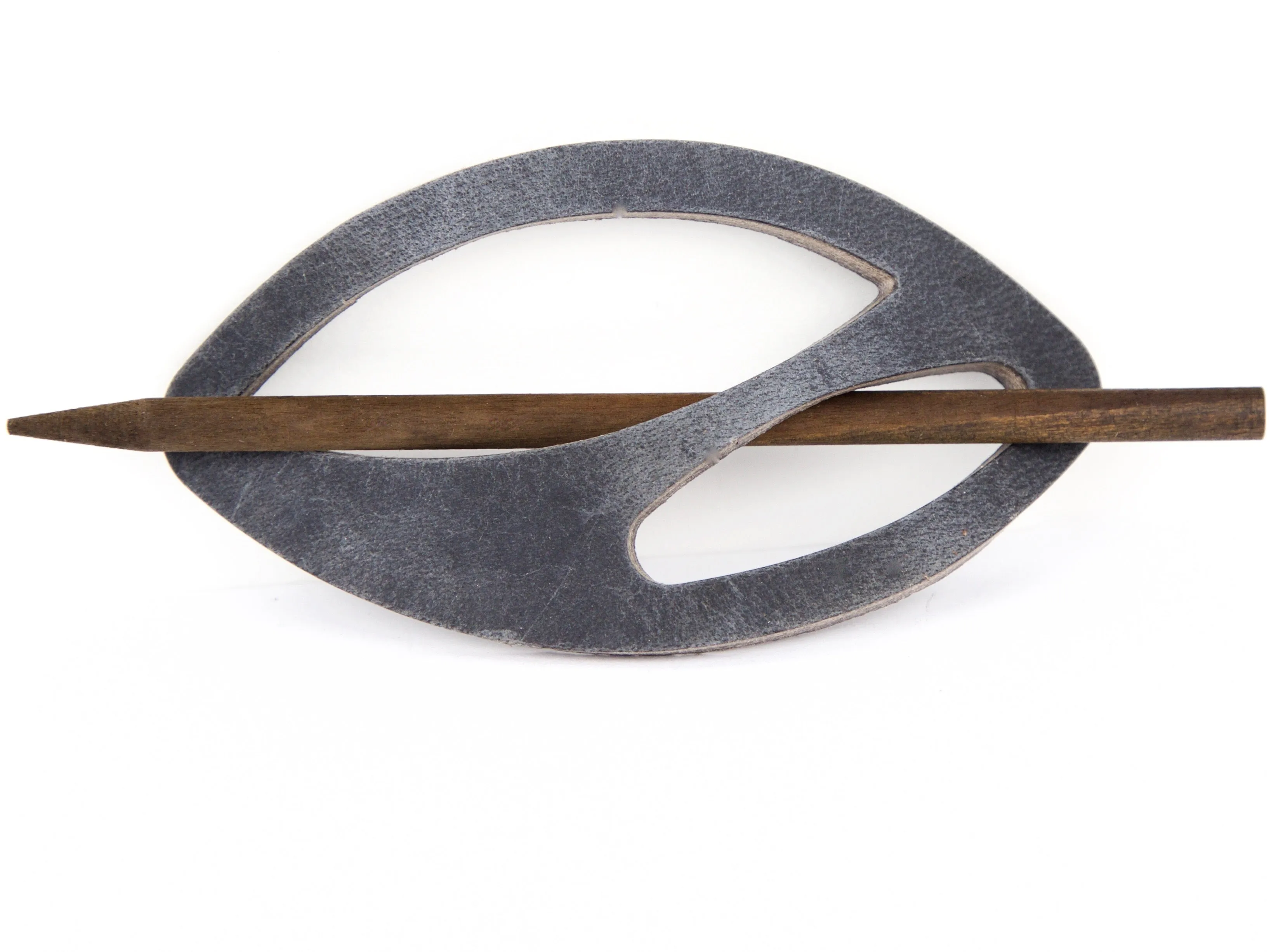 Cut Copy Leather Hair Barrette