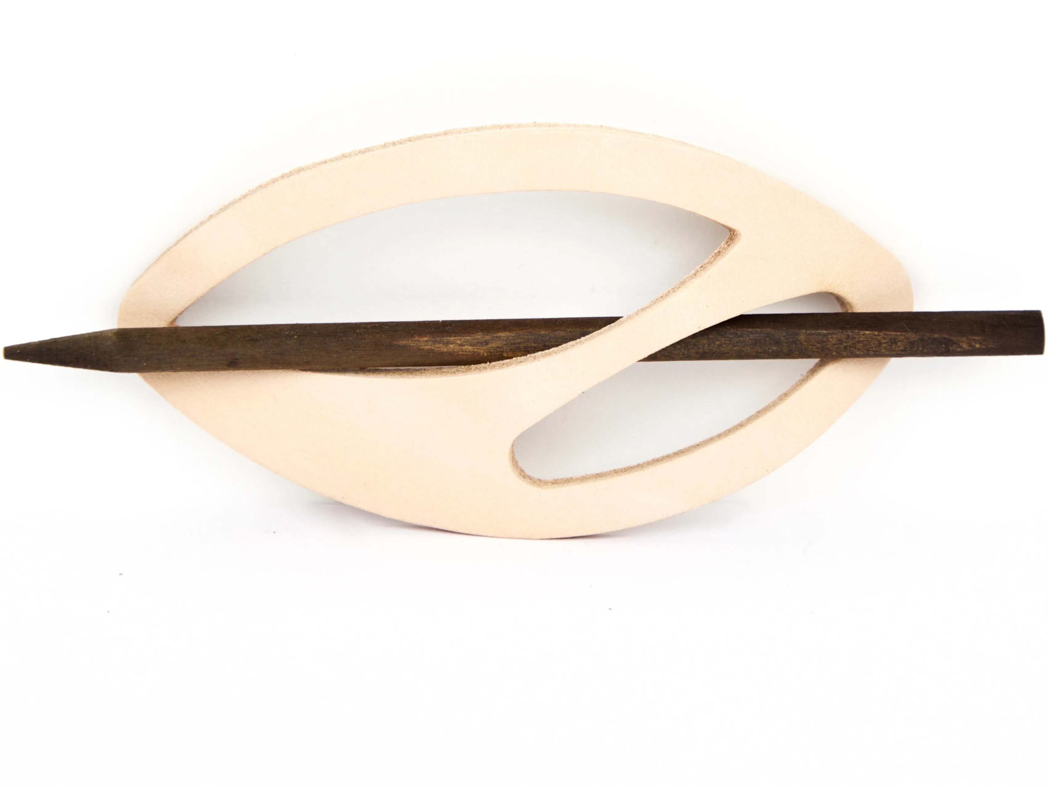 Cut Copy Leather Hair Barrette