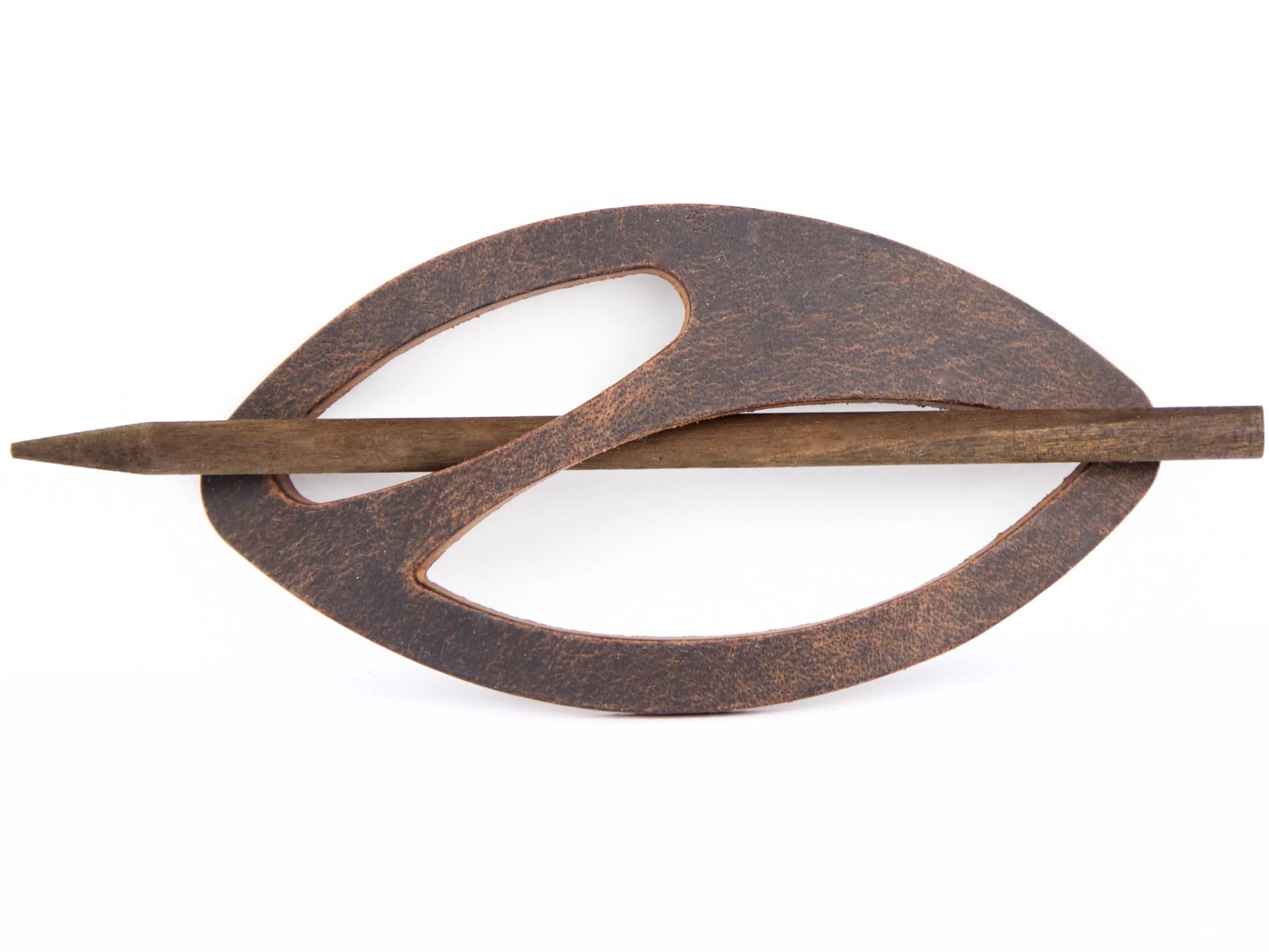 Cut Copy Leather Hair Barrette