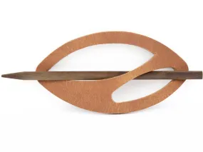 Cut Copy Leather Hair Barrette