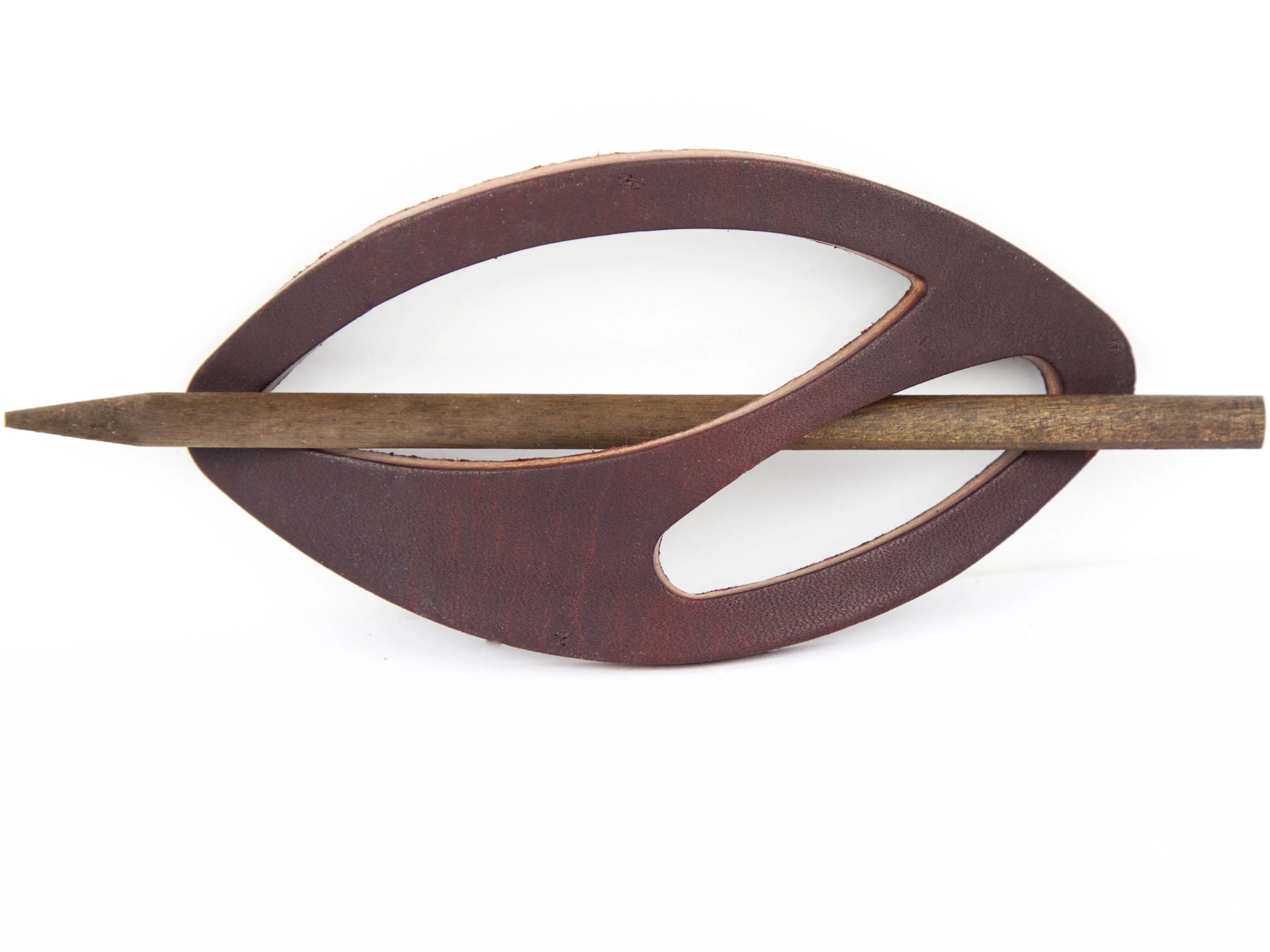 Cut Copy Leather Hair Barrette