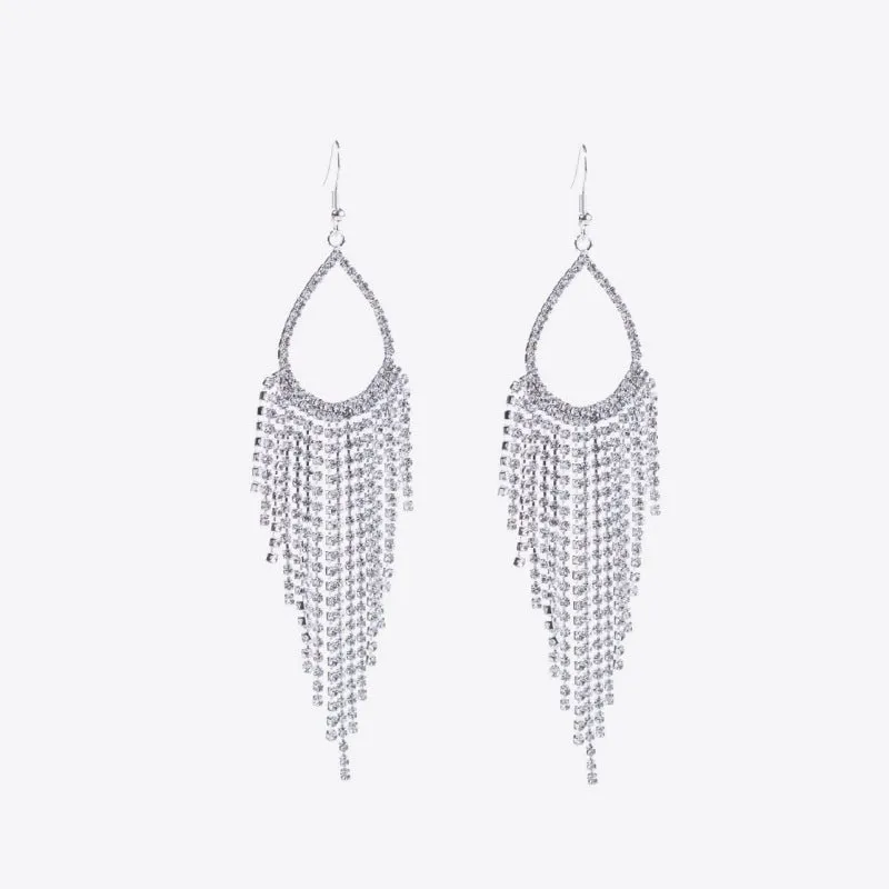 Dangle Sparkle Fringe Earrings
