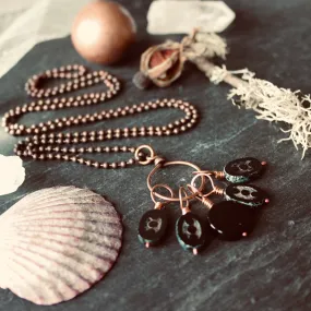 Dark Moon Stitch Marker Necklace