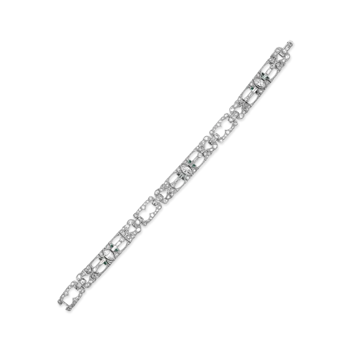 Diamond & Emerald Estate Bracelet