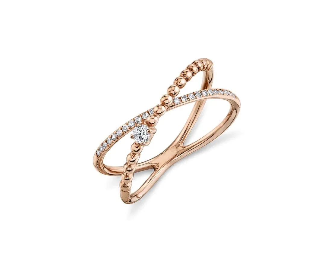 DIAMOND BRIDGE RING 0.12CT