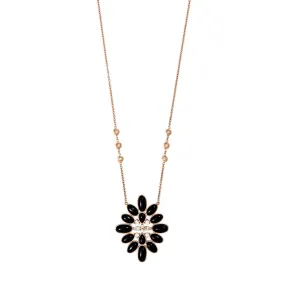 DIAMOND   ONYX BLOSSOM NECKLACE