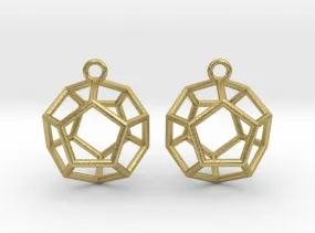 Dodecahedron Earrings (Metal)
