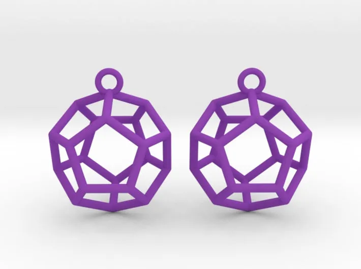 Dodecahedron Earrings (Nylon)