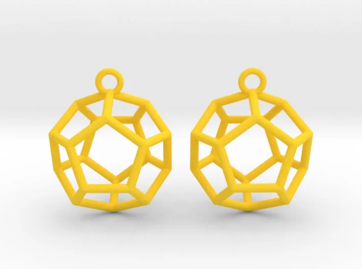 Dodecahedron Earrings (Nylon)