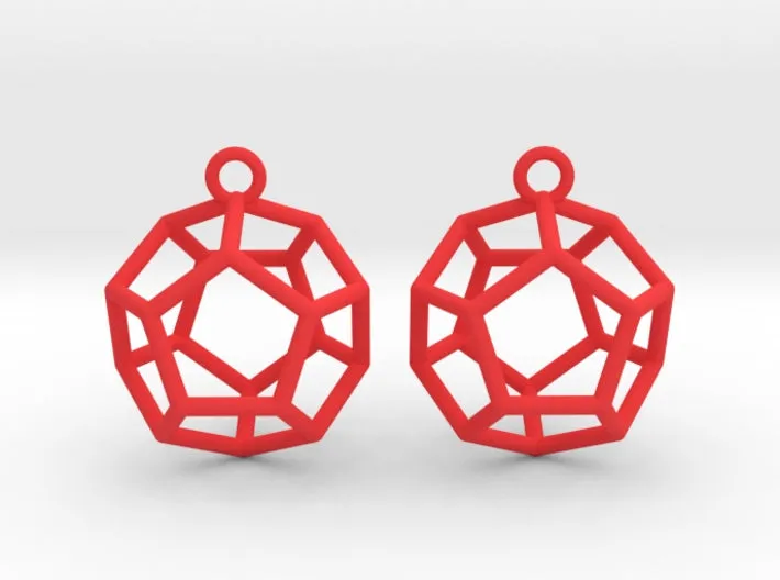 Dodecahedron Earrings (Nylon)