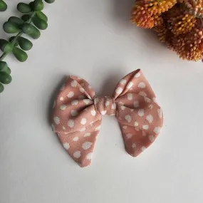 Dottie Dot Sailor Bow (Light Pink Polka)