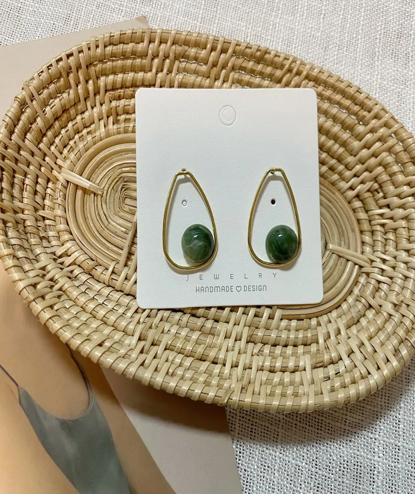Drop Stud Earrings Dangle Tiger Eye Like
