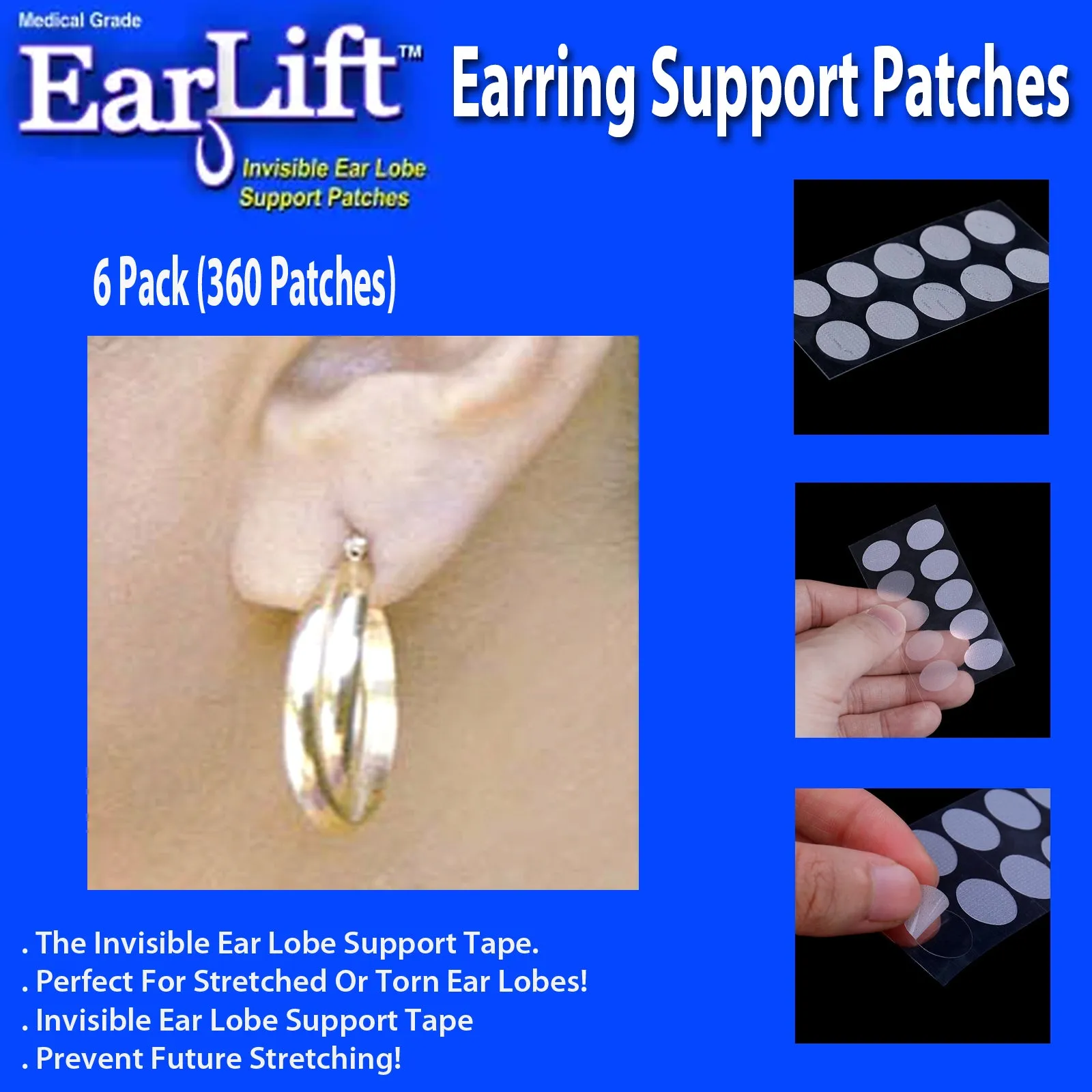 Earlift Earring Support Patches - 6 Pack (360 patches)